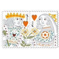 King queen heart stamp