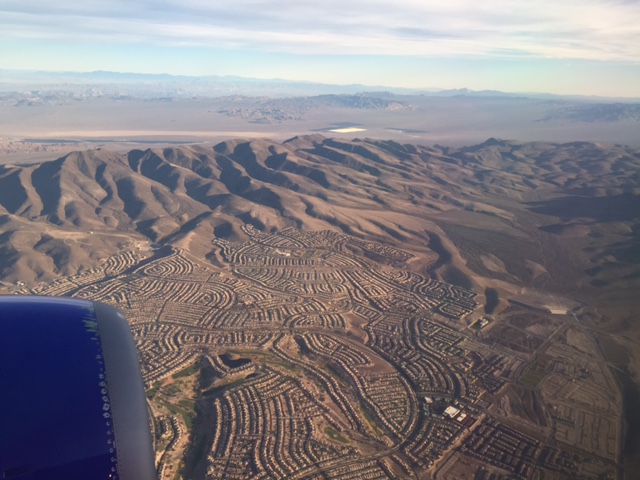 The outskirts of Las Vegas over which we circled to land. At this point, my craving to fly felt overwhelming as I realized this was the first time I've left the ground in months!