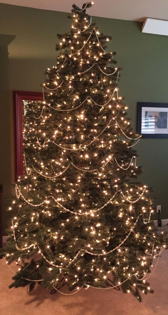 Christmas tree with garland