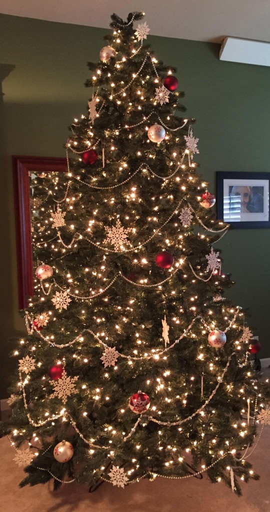 Christmas tree with snowflakes