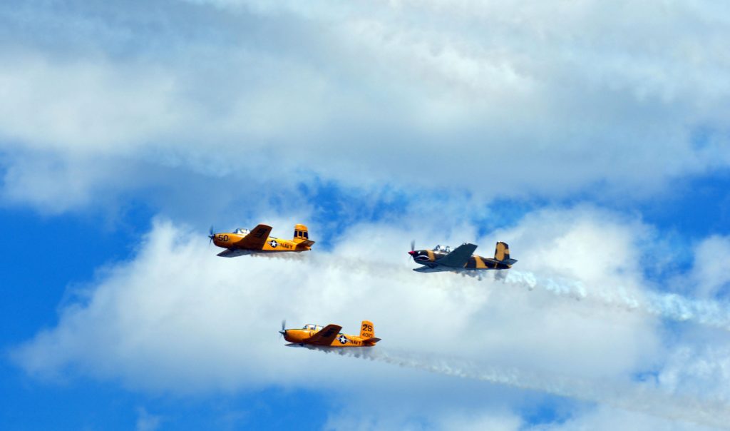 T-6s in formation