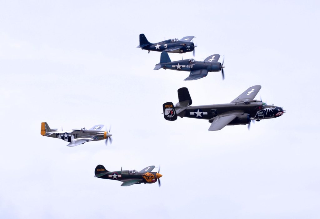 Warbirds in formation