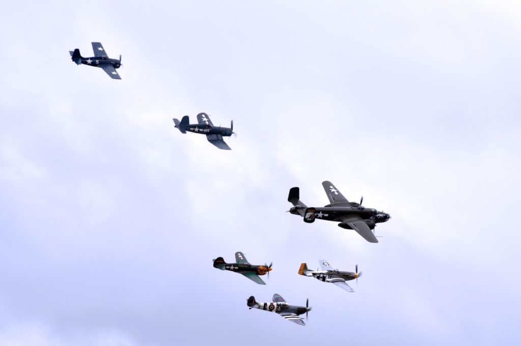 Warbirds in formation