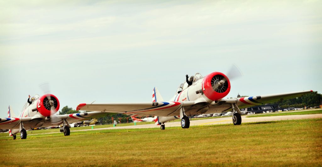 Geico Skytypers in SNJ-2s