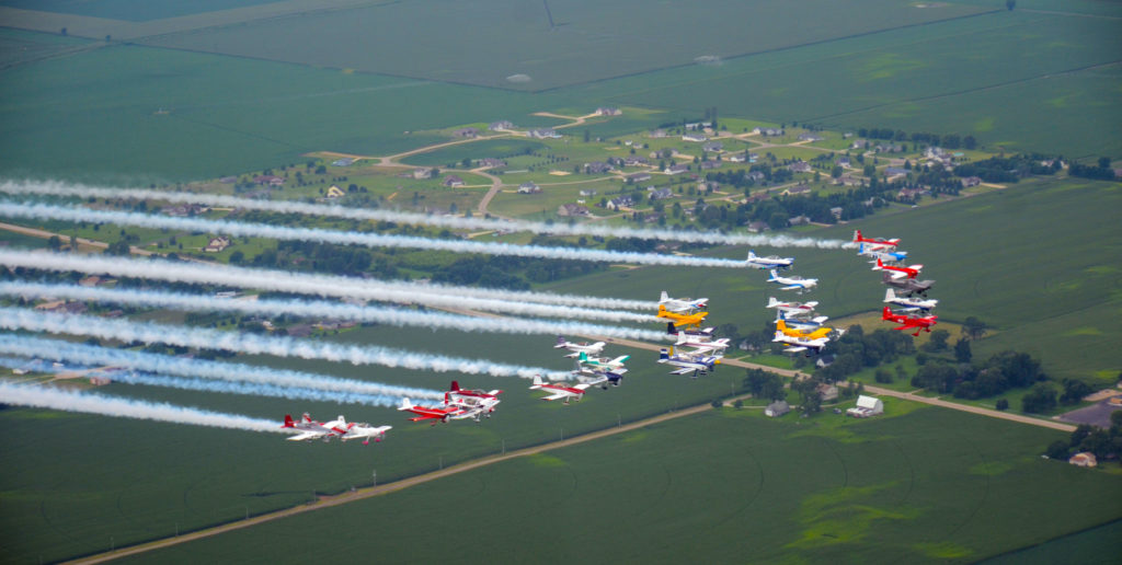 RVs in formation