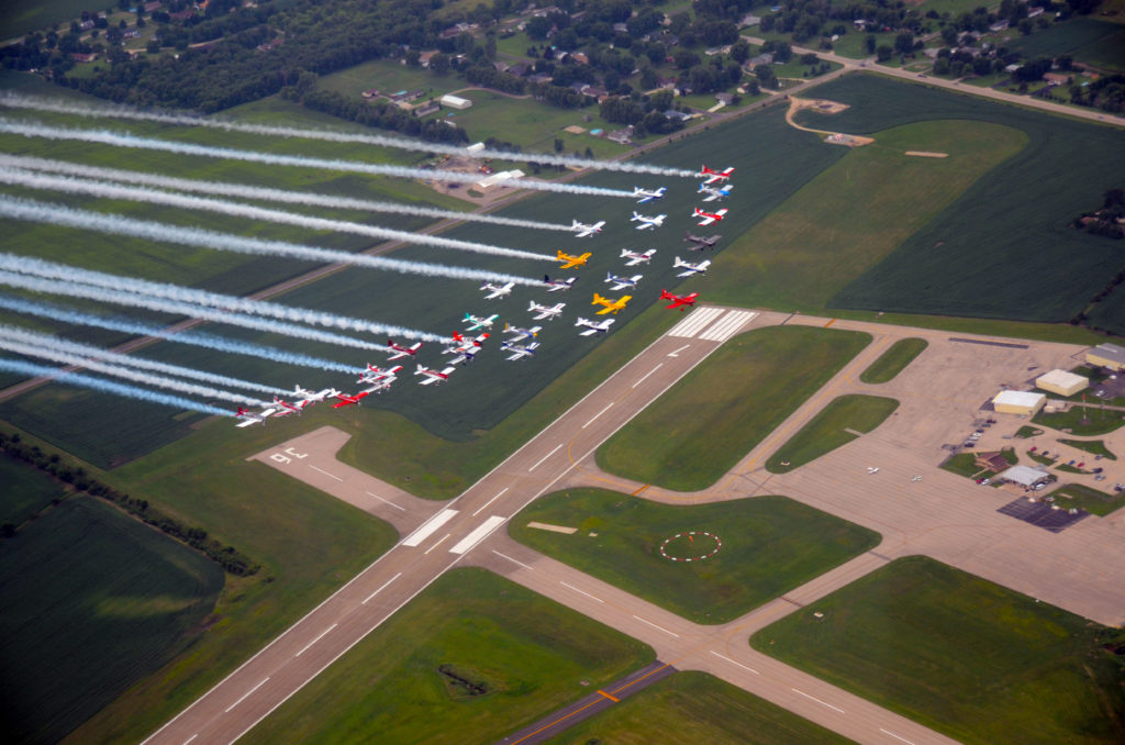 32 planes in formation over Whiteside County airport