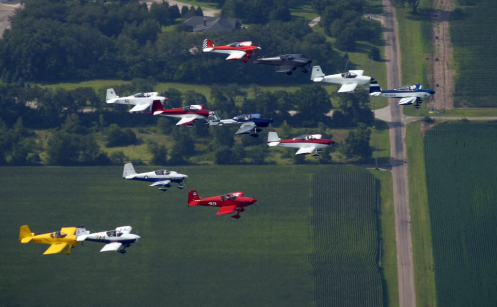 Colorful home built airplanes