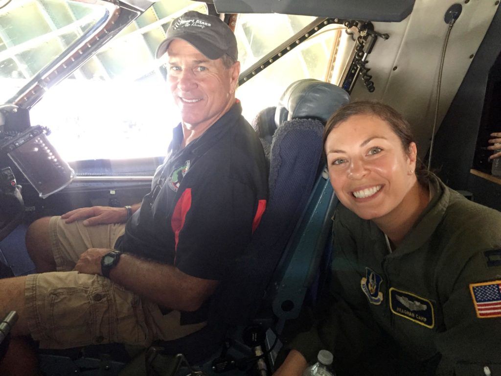 Visiting with the C-5 Super Galaxy crew.