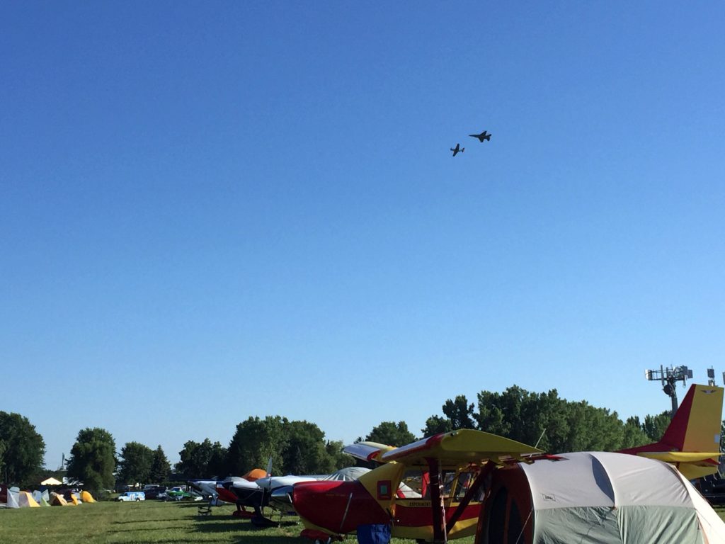 One of the best parts about Oshkosh--cool airplanes overhead almost at all times.