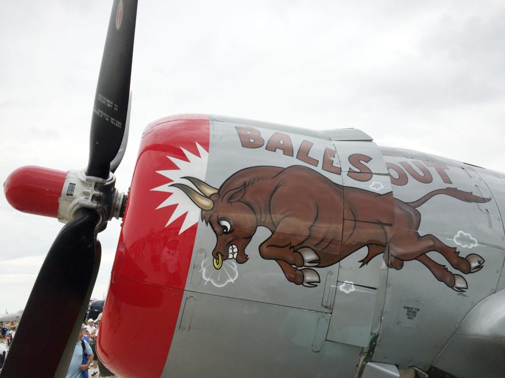 Balls-out nose art.