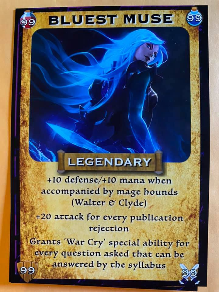 Bluest Muse warrior mage character card