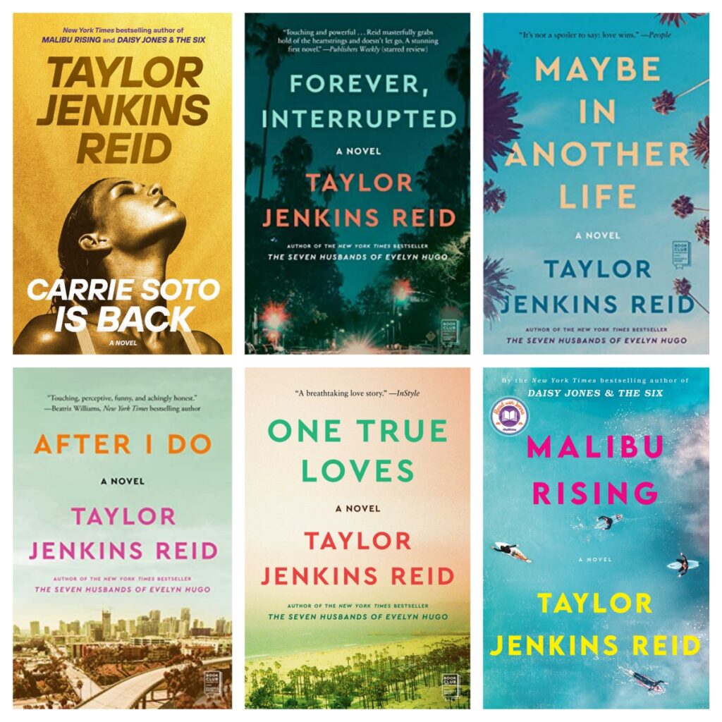 Collage of Taylor Jenkins Reid books